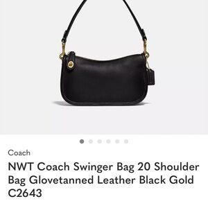 Coach Black Leather Shoulder Bag

NWT

Final price drop below retail